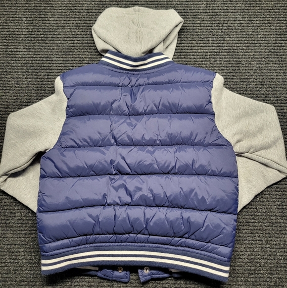 Kids Blue and Gray Puff Jacket - Picture 2 of 4